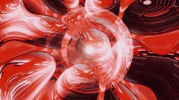 Sphère ondulée organique surréaliste 3D video