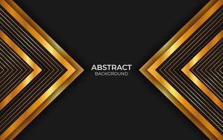 diseño abstracto de lujo negro y dorado vector