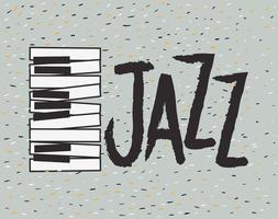 cartel del día del jazz con teclado de piano