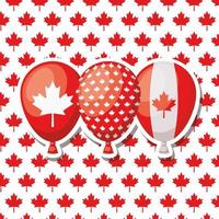 Canada day with balloons design vector