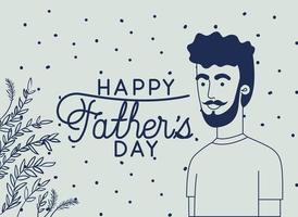 happy fathers day card vector