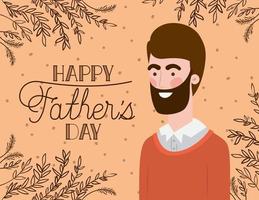 happy fathers day card vector