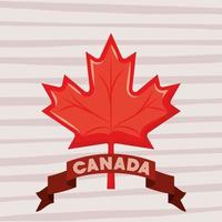 Canada day with maple leaf design vector