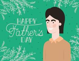 happy fathers day card vector