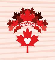 Canada day with maple leaf design vector