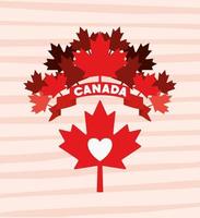 Canada day with maple leaf design vector