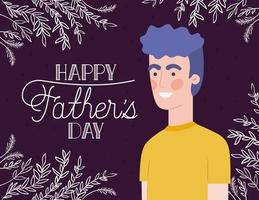 happy fathers day card vector