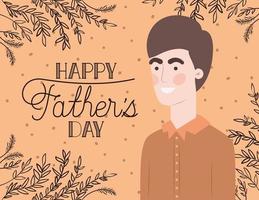 happy fathers day card vector