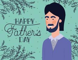 happy fathers day card vector