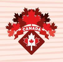 día de canadá con diseño de hojas de arce vector