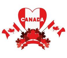 Maple leaves and canada symbol design vector