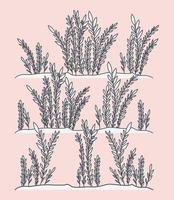 algae marine plants scene vector