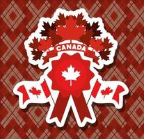 Canada symbol and maple leaves design vector