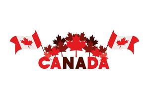 Maple leaves and canada symbol design vector