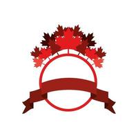 Maple leaves and canada symbol design vector