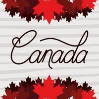 Canada day with maple leaf design vector