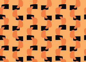 Vector texture background, seamless pattern. Hand drawn, orange, black colors.