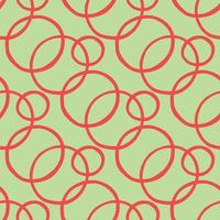 Vector seamless texture background pattern. Hand drawn, green, red colors.