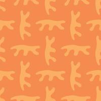 Vector seamless texture background pattern. Hand drawn, orange colors.