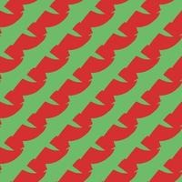 Vector seamless texture background pattern. Hand drawn, green, red colors.
