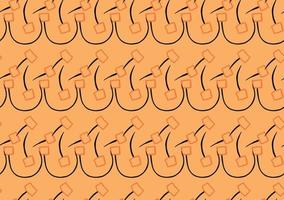 Vector texture background, seamless pattern. Hand drawn, orange, black colors.