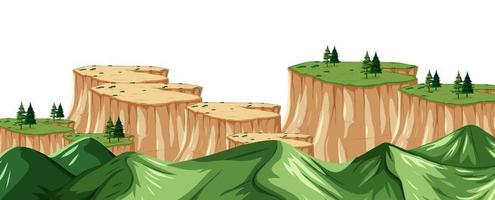 Nature landscape scenery view from a mountain top vector