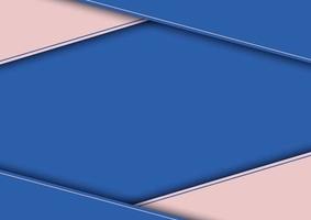 Abstract modern template blue and pink triangle background papercut style. vector