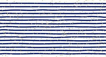 Abstract blue stripes pattern and gold glitter background and texture. vector