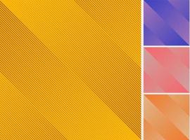 Set of yellow, purple, pink, orange color diagonal lines pattern abstract background and texture. vector