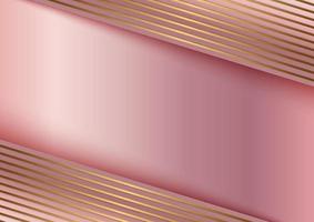 Abstract golden line on stripes pink gold background template design