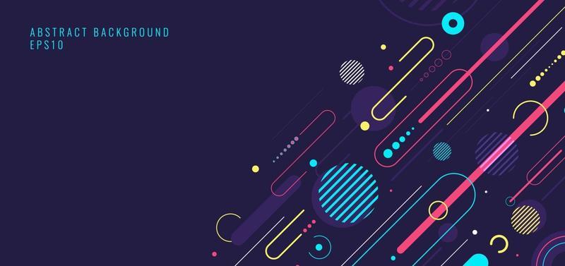 Creative abstract dynamic geometric elements pattern design and background