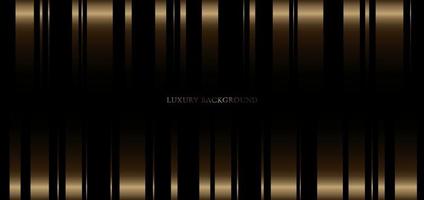 Abstract background golden vertical stripes line on black premium background vector