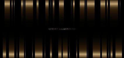 Abstract background golden vertical stripes line on black premium background vector