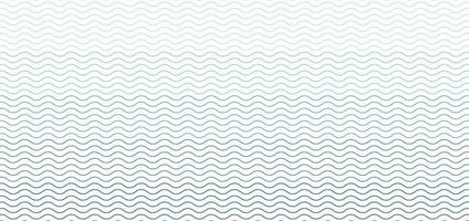 Blue seamless wave line pattern on white background vector