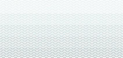 Blue seamless wave line pattern on white background vector