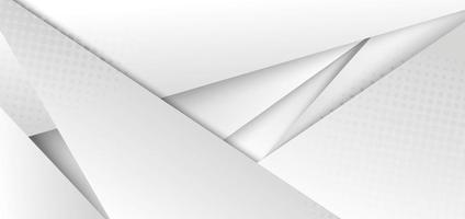 Fondo geométrico de color degradado blanco y gris futurista moderno abstracto con semitono vector