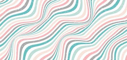 Abstract classic wave or wavy stripes pastel color background with white dots spread vector