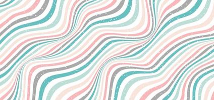 Abstract classic wave or wavy stripes pastel color background with white dots spread vector