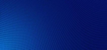 Abstract blue lines grid mesh pattern perspective curved pattern on dark blue background. vector