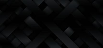 Abstract 3D black gradient metallic diagonal stripes pattern weave background and texture vector