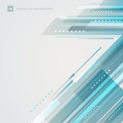 Abstract technology futuristic style blue geometric pattern overlap on white background
