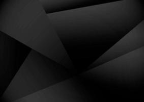 Black polygons triangles mosaic background. Low poly geometric dark backdrop. vector