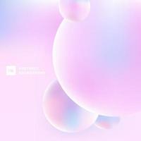 Abstract 3D circles bubbles pastel color beautiful background. vector