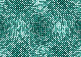 Patrón transparente de píxeles de mosaico verde turquesa sobre textura de fondo negro. vector