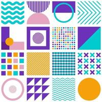 Geometric simple shapes minimal seamless pattern on white background. vector