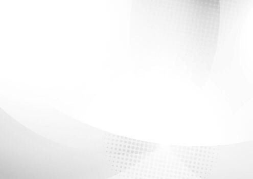 Abstract white and gray circles overlapping and lighting background with halftone vector