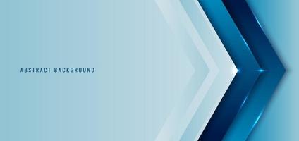 Banner web template blue angle arrow overlapping layer with lighting background vector