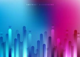 Abstract rounded lines shapes overlapping on vibrant background. vector