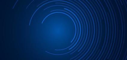 Abstract technology futuristic concept blue circular lines banner design connection vector