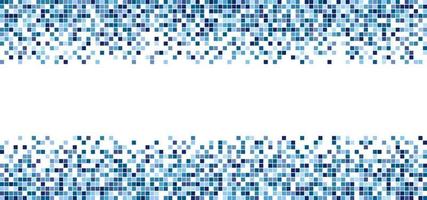 Blue square pattern mosaic isolated on white background vector